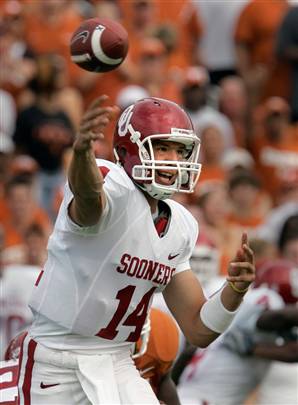 Will Bradford throw for the Sooners again?