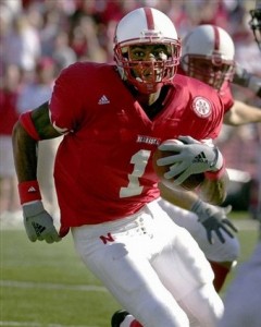 Collins (#1) went from top running back at Nebraska to top convict